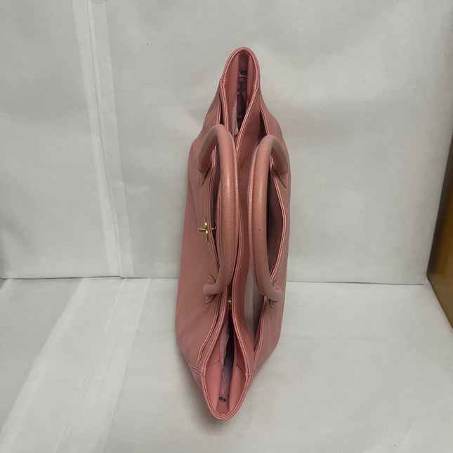 Chanel Cerf Executive Medium Pink Leather Handbag 35cm