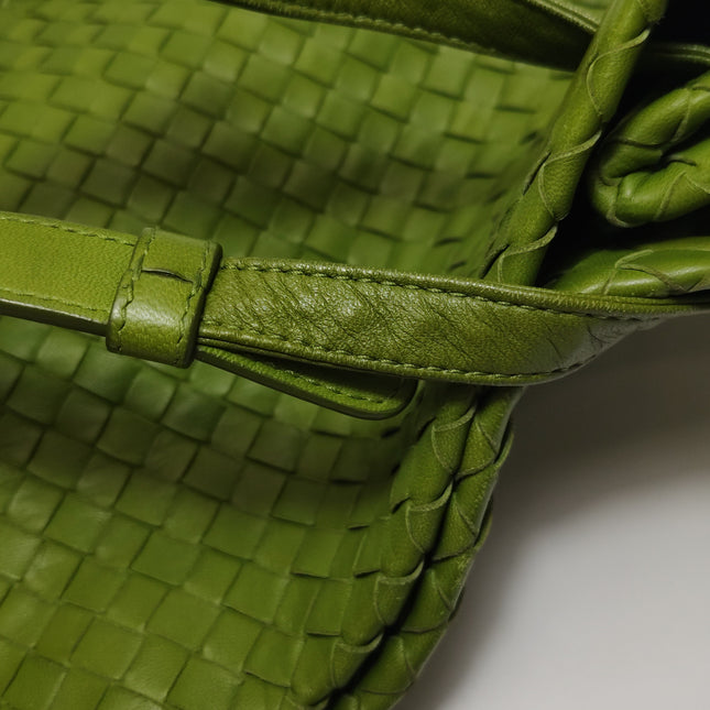 Bottega Veneta Garda Avocado Green Intrecciato Nappa Leather Large 33cm