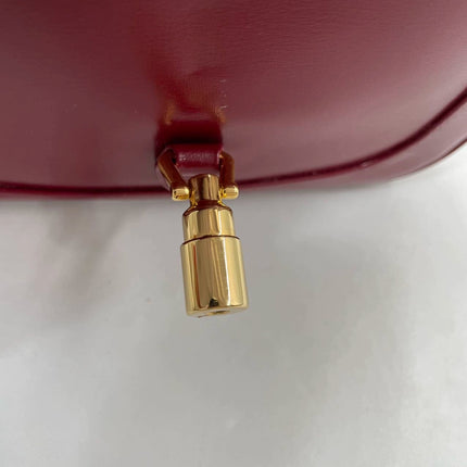 Sold Gucci Jackie 1961 Mini Burgundy Leather Bag with Adjustable Strap