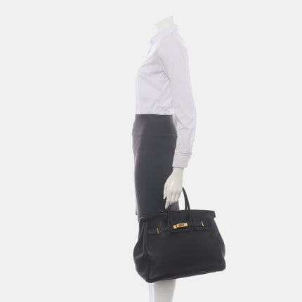 Hermes Birkin 35 Recolored Black Togo Calfskin Leather Gold-tone Hardware 2010