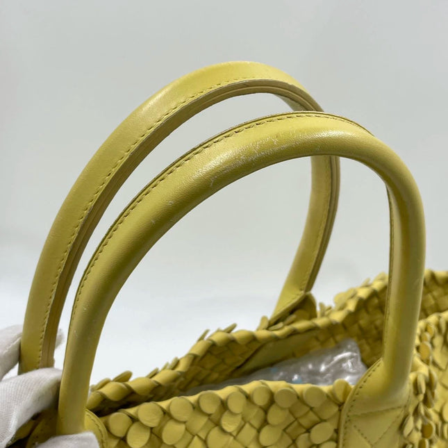 Bottega Veneta Cabat Limited Poussin Paillettes Tote Yellow