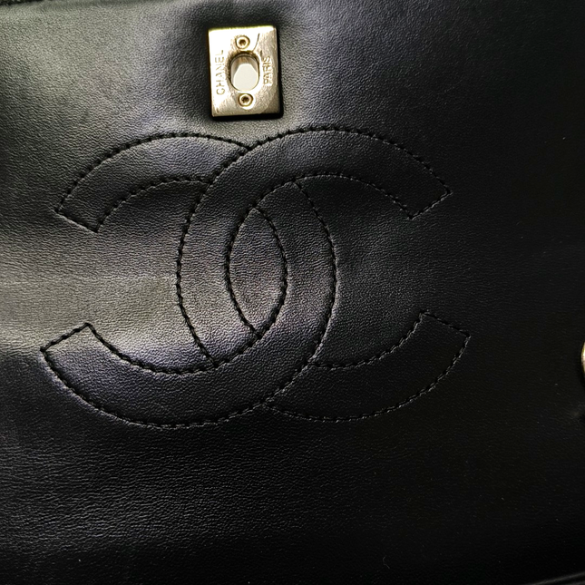 Chanel Trendy CC Small Black Lambskin Leather Gold Hardware