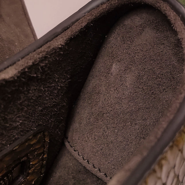 Dior Saddle Medium Green and Brown Snake-Skin Leather Bag