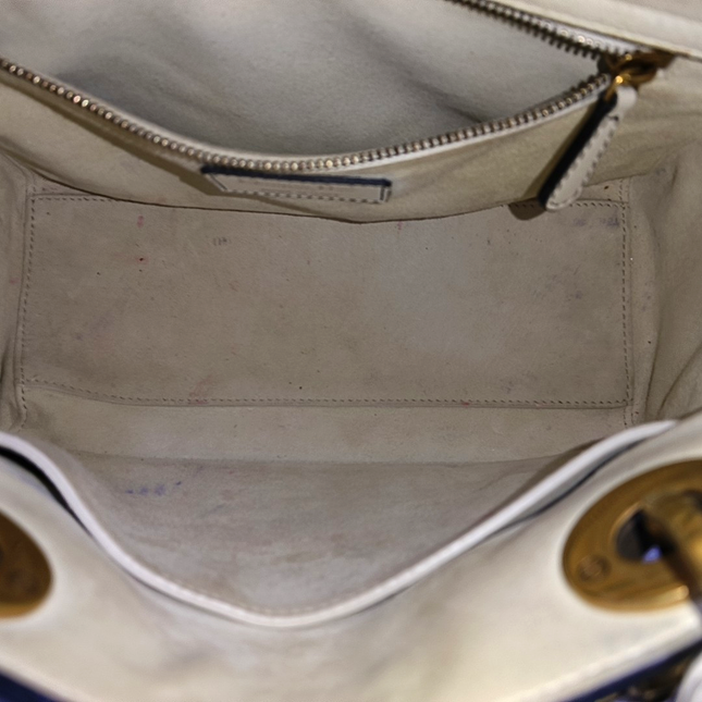 Lady Dior Medium Love White Calfskin Leather with Gold-tone Hardware