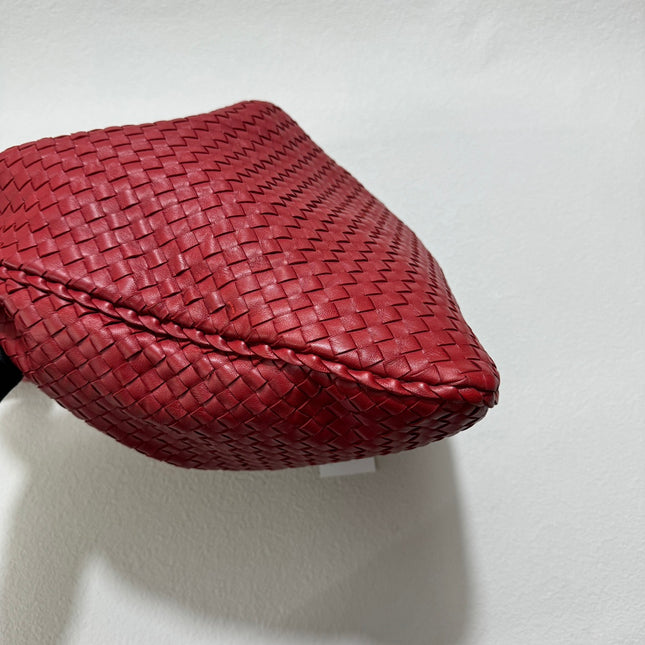 Sold Bottega Veneta Hobo Bag Large Burgundy Red Lambskin leather 52cm