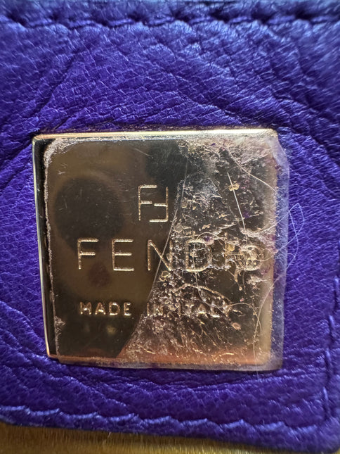 Fendi Mamma Baguette Purple Suede Leather