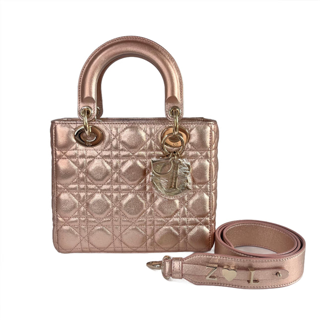 Sold Lady Dior ABCdior Small Pink Irediscent and Metallic Cannage Lambskin Handbag-Luxbags