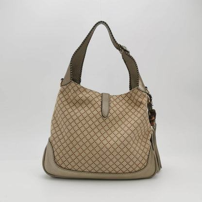Gucci Jackie 1961 Soft Monogram Canvas and Leather Bag Medium