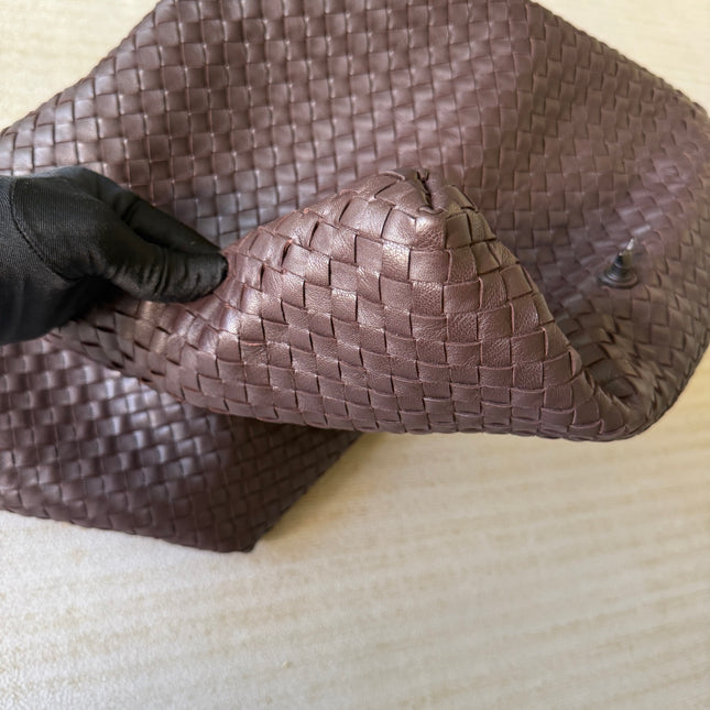 Bottega Veneta Maxi Convertible Tote Dark Chocolate Brown Leather