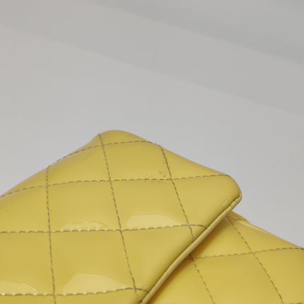 Chanel Classic Flap Rectangular Mini Yellow Patent Leather Silver HW, 2014-2015