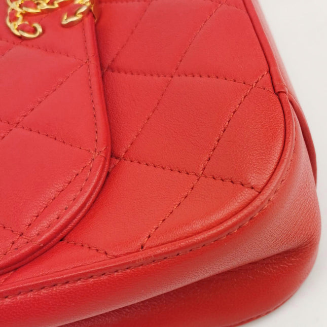 Chanel Chain Infinity Top Handle Caviar Leather Flap Satchel Red