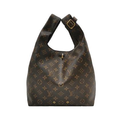 Louis Vuitton Atlantis Small Brown Monogram Canvas Bucket Bag with Strap