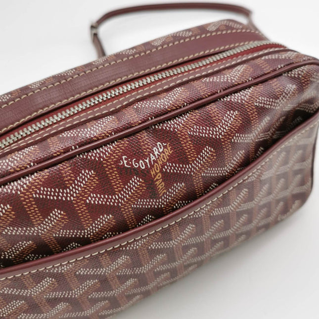 Sold Goyard Cap Vert Crossbody Goyardine Burgundy