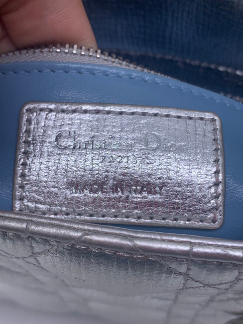 Sold Lady Dior ABCdior Small Silver Cannage Lambskin Handbag 29-MA-0157