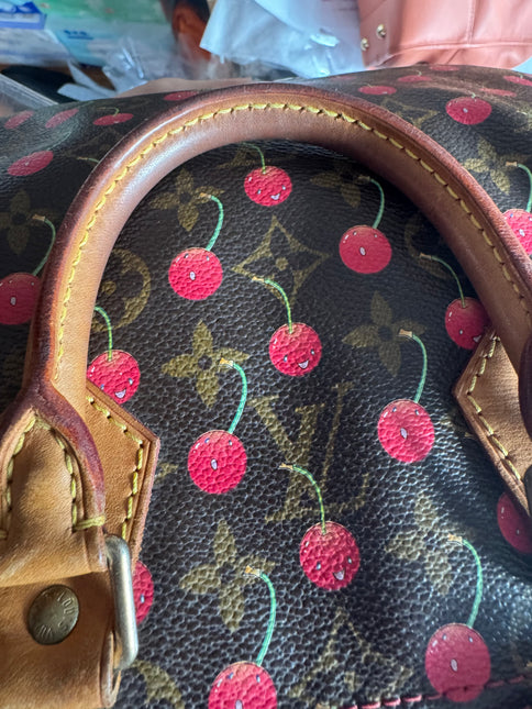 Sac bandoulière Louis Vuitton x Takashi Murakami Speedy 25 Cerises en Monogram