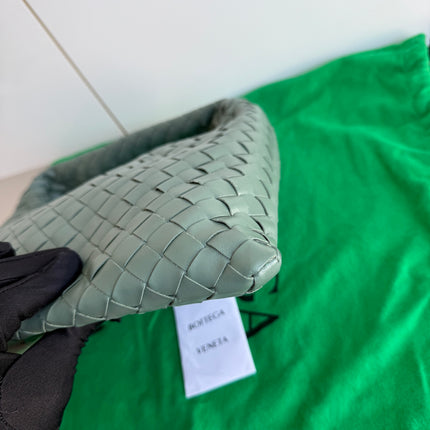 Bottega Veneta Hop Hobo Small Leather Aloe Vera Green