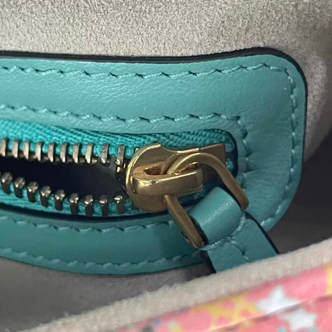 Dior In Lights Saddle Medium Multicolor Beads and Calfskin Leather Shoulder Bag