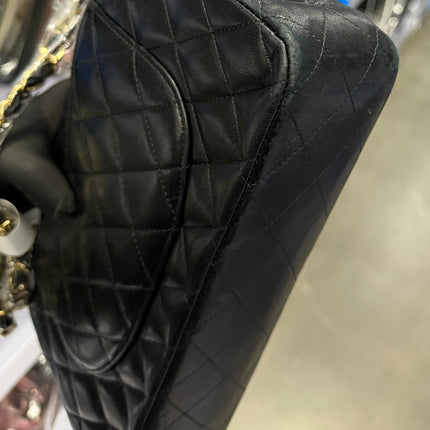 Chanel Classic Flap Medium Black Lambskin Leather Gold Hardware 2009-2010