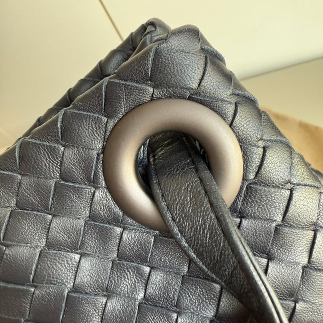 Bottega Veneta Garda Shoulder Bag Intrecciato Nappa Leather Black Large 33cm