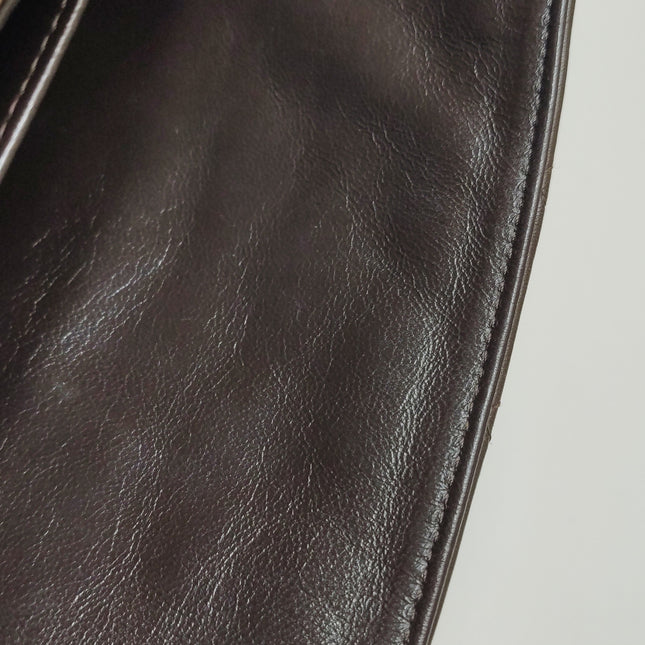 Chanel Classic Flap Jumbo Brown Lambskin Leather Single Flap Gold Hardware