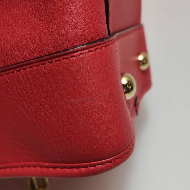 Loewe Amazona 36 Medium Red Leather Snail Lock Gold-tone Hardware