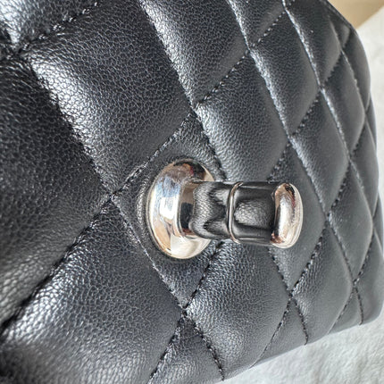 Chanel Classic Flap Mini Black Lambskin Silver Hardware