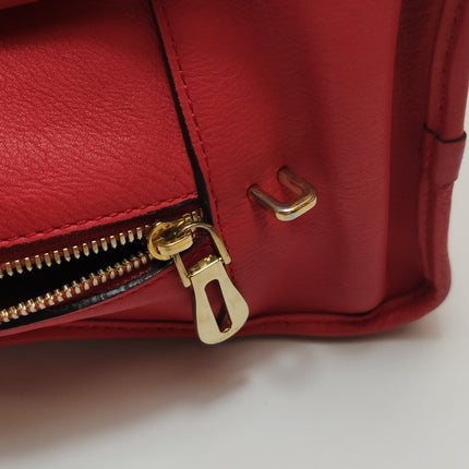 Loewe Amazona 36 Medium Red Leather Snail Lock Gold-tone Hardware