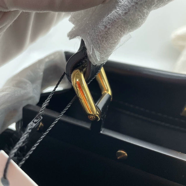 Sold Fendi Peekaboo Medium Black Leather Never worn