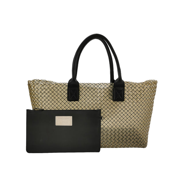 Bottega Veneta Cabat Large Intreccio Transparent Leather and PVC Tote Bag
