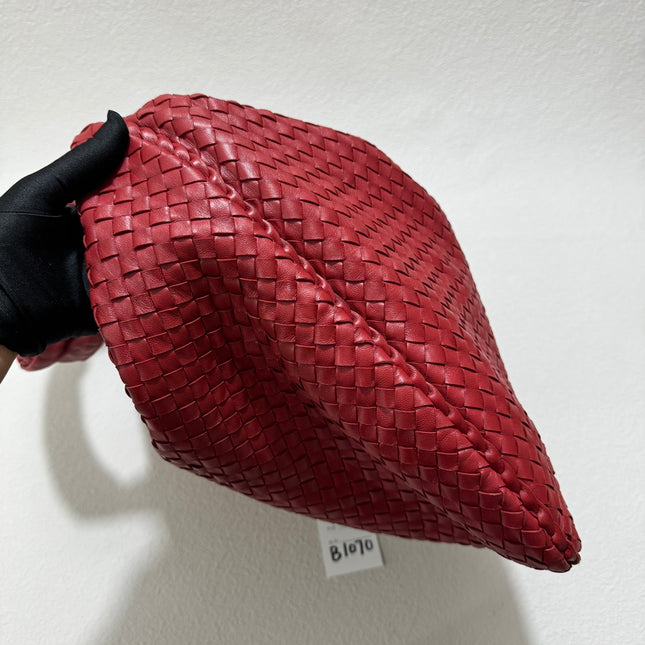 Sold Bottega Veneta Hobo Bag Large Burgundy Red Lambskin leather 52cm