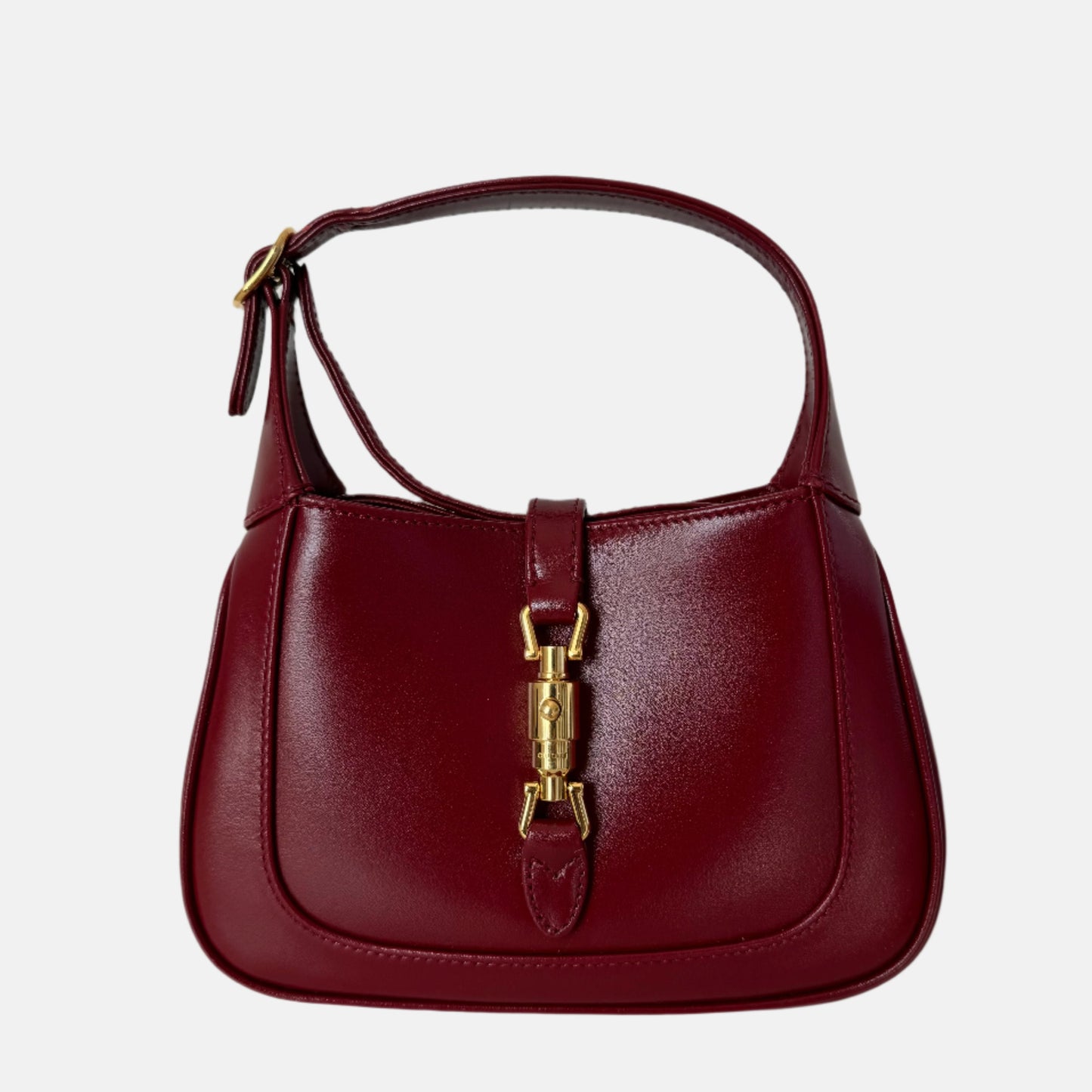 Gucci Jackie 1961 Mini Red Burgundy Leather Bag-Luxbags