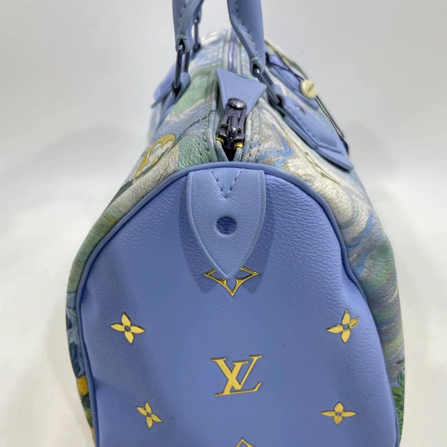 Louis Vuitton x Jeff Koons Speedy 30 Van Gogh Top Handle Bag