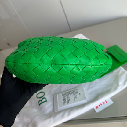 Bottega Veneta Jodie Mini Parakeet Green Lambskin Leather Clutch Bag Never Worn