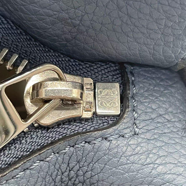 Loewe Puzzle Small Navy Grained Calfskin Leather Bag