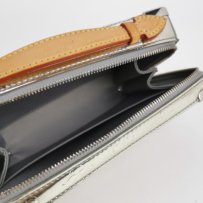 Louis Vuitton Soft Trunk Silver Patent Leather Monogram Crossbody Bag