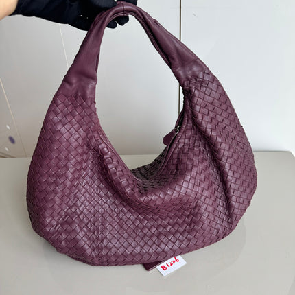 Sold Bottega Veneta Belly Hobo Intrecciato Burgundy Large 50cm