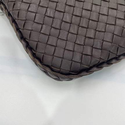 Bottega Veneta Veneta Hobo Maxi Dark Brown Lambskin Leather 52cm