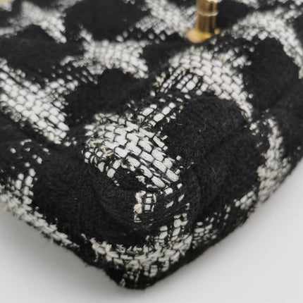 Sold Chanel 19 Bag 2021 Small Black White Checkered Tweed Bag