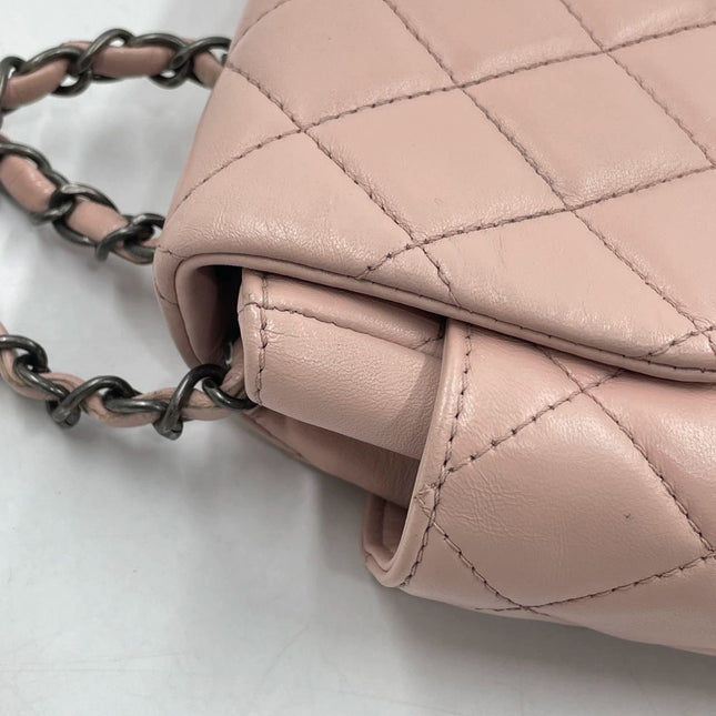 Sold Chanel Classic Flap 2014-2015 Pink Lambskin Leather Medium Shoulder Bag