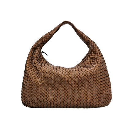 Bottega Veneta Veneta Hobo Metallic Copper Leather Large 47cm-Luxbags