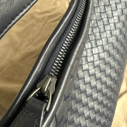 Bottega Veneta Hobo Maxi Midnight Navy Black leather Tiny Fringes 50cm