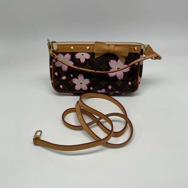 Louis Vuitton x Takashi Murakami Cherry Blossom on Brown Monogram Pochette Accessoire