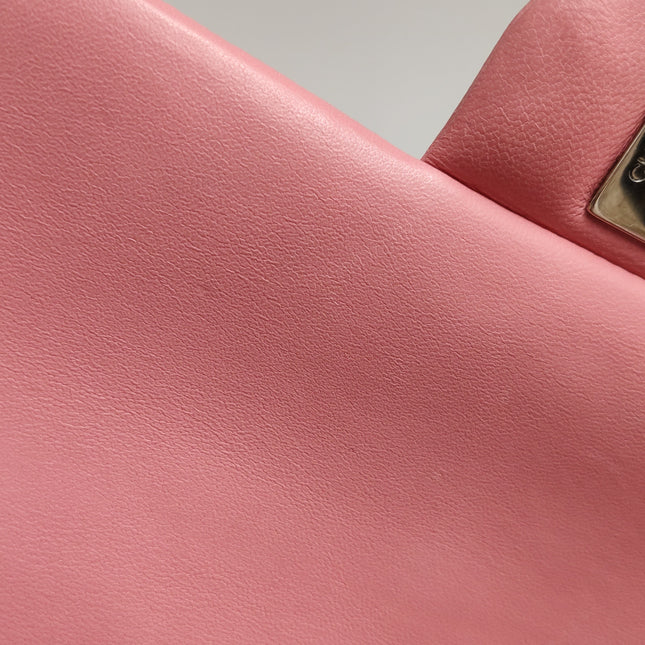 Chanel Classic Flap Mini 2016 Pink Lambskin Leather Silver Hardware