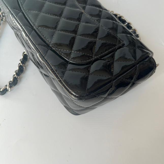 Sold Chanel Classic Flap Rectangular Mini Black Patent Leather Silver Hardware, 2012-2013