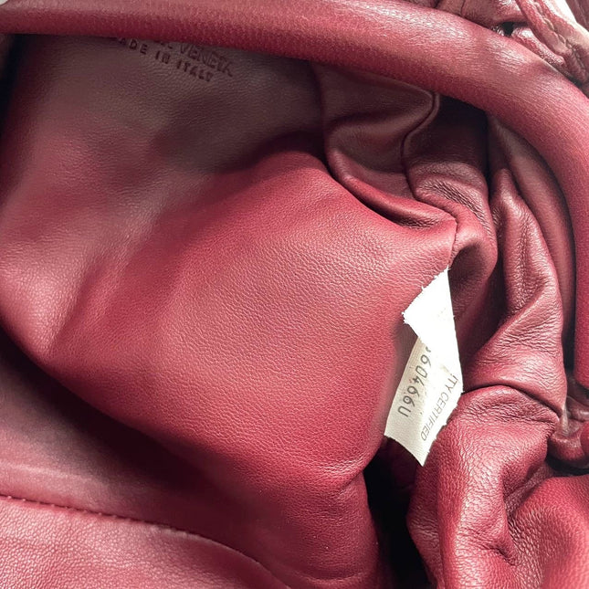 Bottega Veneta Pouch Mini Intrecciato Burgundy Leather Crossbody Bag