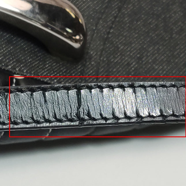 Dior Montaigne Chris 1947 Black Leather Cadillac Poker Print Bejeweled Shoulder Bag