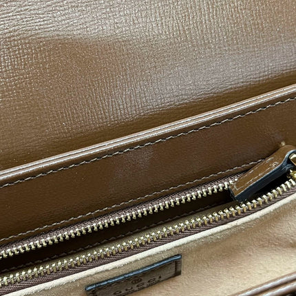 Gucci 1955 Horsebit Shoulder Bag Caramel Brown Small Leather