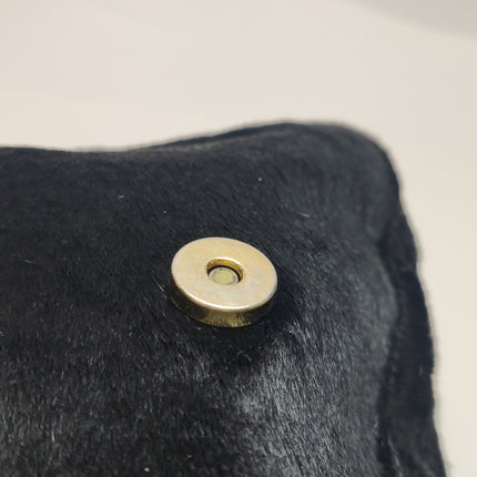 Fendi Mamma Baguette Black Ponyhair Calfskin Leather Shoulder Bag