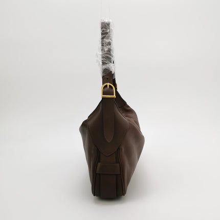 CELINE Romy Medium Hickory Brown Calfskin Leather Shoulder Bag