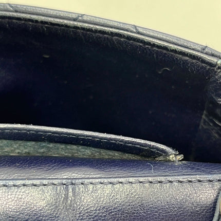 Chanel Vintage Classic Flap Mini Navy Lambskin Mega CC Logo 24k Gold HW, 1989-1991